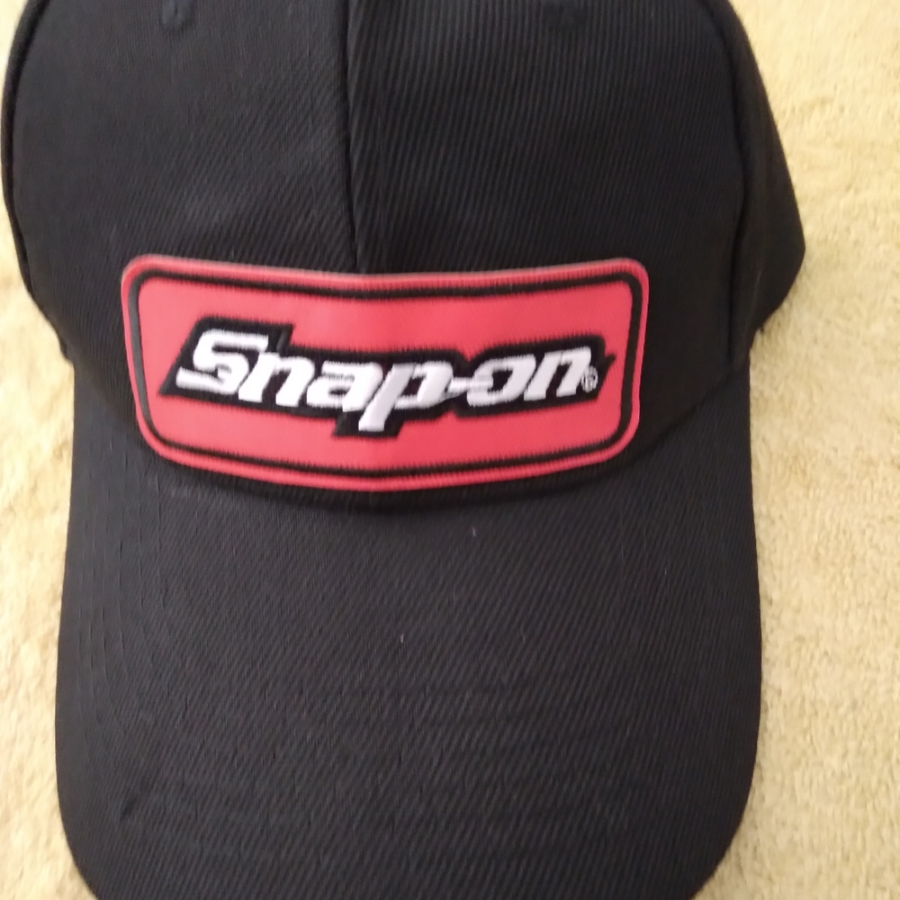 Snap-on Black Cap with Red Logo One Size Fits All
